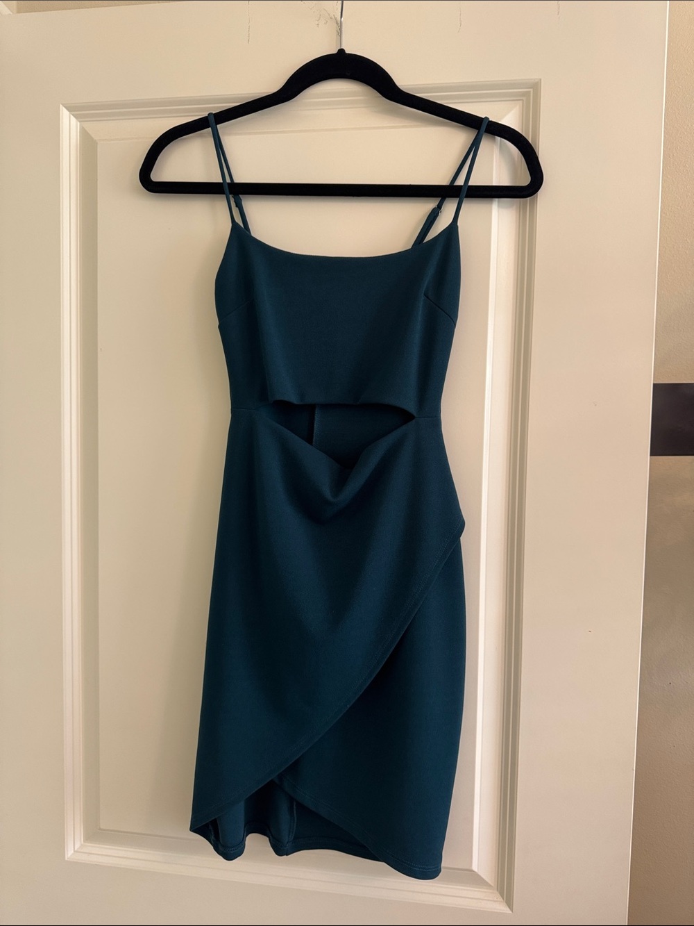 Lulu's Teal Cutout Mini Dress
